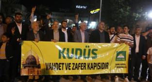 HÜDA PAR,Filistinlilere destek mesajı verildi