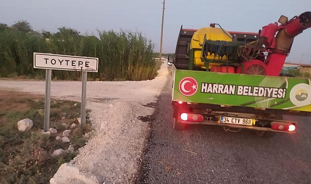 Harran'da haşerelerle mücadele devam ediyor