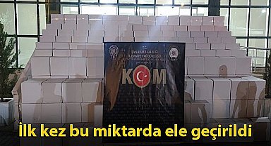 İlk kez bu miktarda 'makaron' ele geçirildi