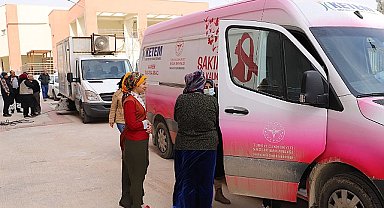 Deprem zedelere kanser taraması yapıldı