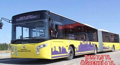 Şanlıurfa’da toplu taşımaya zam yapıldı!