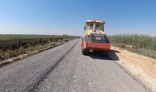 Harran'da Balkat – Sehrince yolunda asfaltlama çalışmaları bitti