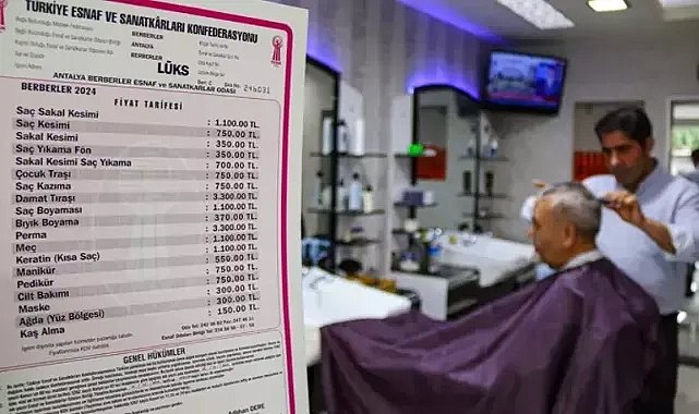 Şanlıurfa’da berber ücretleri açıklandı!