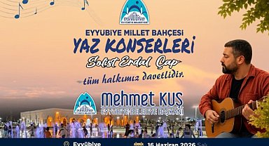 Eyyübiye Millet Bahçesi’nde yaz konserleri başlıyor